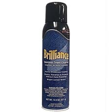 (12) Brilliance Stainless Steel Cleaner (oil-based) Moderate Lemon Odor - 20 Oz. QS-24900000-00