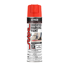 (12) Stripe 6-Series Inverted Ground Marking Paint, Fluorescent Red - 17 Oz. SY-20654000-00