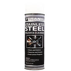 (12) Stainless Steel Polish and Cleaner Lemon Fragrance Mist Spray - 20 Oz. Can TB-4200
