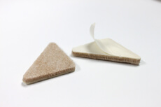 Adhesive Backed 1-3/4 in. Heavy Duty Felt Pads Triangle Shaped (100) - Beige ET-12334