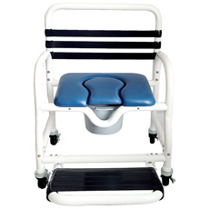 Mor DNE-435-3TWL-HA-FF Infection Control Hygienic Access Shower Commode Chair 26 in. DNE-435-3TWL-HA-FF