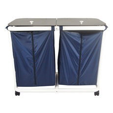 Mor DNE-LG-D Infection Control Large Double Hamper with Zipper Opening Bag 19 in. W DNE-LG-D