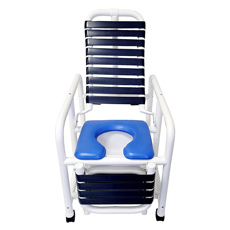 Mor-Medical DNE-REC-335-FF-LR-PAIL Infection Control Reclining Shower Chair 20 in. W DNE-REC-335-FF-LR-PAIL