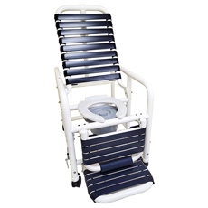Mor-Medical DNE-REC-335HS-FF-LR-PAIL Infection Control Reclining Shower Chair 20 in. DNE-REC-335HS-FF-LR-PAIL