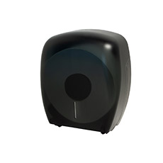 Single 9 in. Jumbo Tissue Dispenser Black Translucent - 3-3/8 in. Core PF-RD0016-02