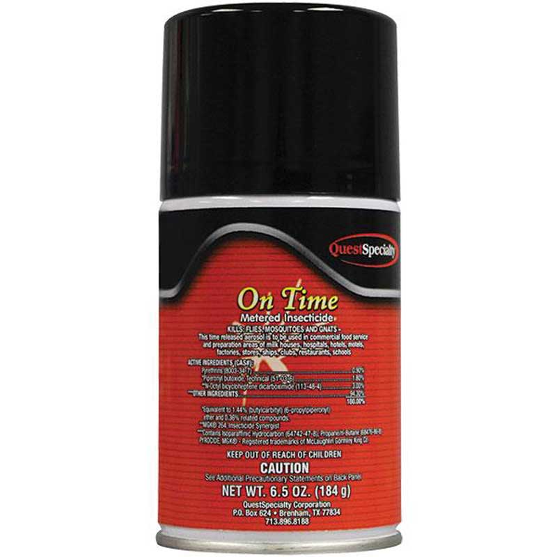 QuestSpecialty On Time Metered Insecticide Aerosol 6.5 Oz. Capacity 432001QC