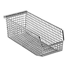(10) Wire Mesh Bins Chrome QMB524C
