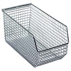 (10) Wire Mesh Bins Chrome QMB530C
