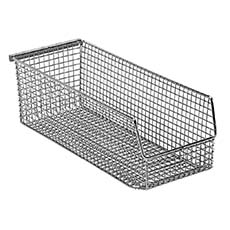 (10) Wire Mesh Bins Chrome QMB534C