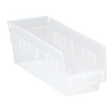 (36) Clear-View Economy Shelf Bin QSB101CL