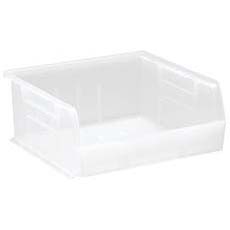 (6) Clear-View Ultra Stack and Hang Bin - 50 lbs. Load Bin QUS235CL