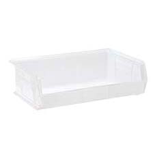 (6) Clear-View Ultra Stack and Hang Bin - 75 lbs. Load Bin QUS245CL