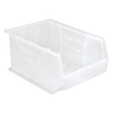 (4) Clear-View Ultra Stack and Hang Bin - 75 lbs. Load Bin QUS255CL