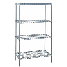 Gray Epoxy Wire Shelving Starter Kit - 24 W x 60 L in. WR74-2460GY