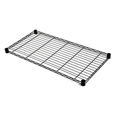 Wire Shelf, 24"W x 12"D, Black Epoxy Antimicrobial Finish, NSF - 600 - 800 Lb. 1224BK