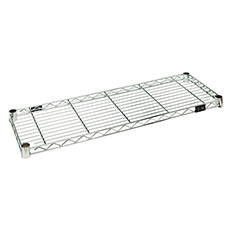 Wire Shelf, 36"W x 12"D, Chrome Plated Finish, NSF - 600 - 800 Lb. Capacity 1236C