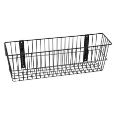Rack'Em 24 L x 6 W in. Universal Wire Basket - Black RE-9089-B
