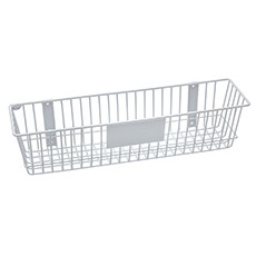Rack'Em 24 L x 6 W in. Universal Wire Basket - White RE-9183-W