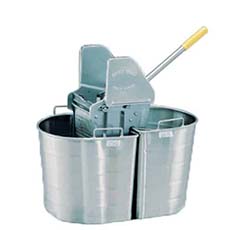 Stainless Steel Large Half-Oval Double Tank & Wringer Combo - 7 Gallon 214R