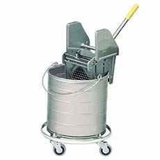 Stainless Steel Castered Single Bucket/Wringer Mopping Combo 428