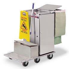 Stainless Steel Standard Folding Microfiber Cart - 16 x 20 x 36 in. Cabinet F36-LST1E