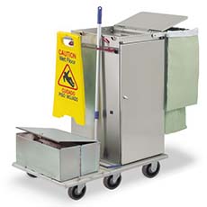 Stainless Steel Standard Folding Microfiber Cart - 16 x 20 x 36 in. Cabinet F36-LST2E