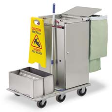 Stainless Steel Standard Folding Microfiber Cart - 6 x 20 x 36 in. Cabinet F36-MST2E