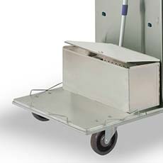 Stainless Steel Single Locking Microfiber Tub - 19 1/2 x 9 x 8 1/2 in. LST1