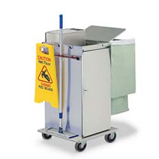 Stainless Steel Standard Short Platform Microfiber Cart - 16 x 20 x 36 in. Cabinet MP36E