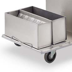 Stainless Steel Double 19 1/2 x 6 x 8 1/2 in. Microfiber Tubs with Sieve MST2