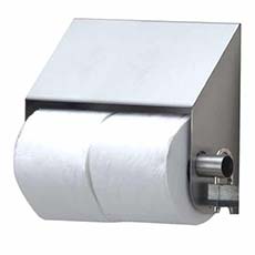 Stainless Steel Slanted STP Series 2-Roll TP Dispenser - 10 1/8 x 4 1/4 x 9 1/4 in. STP-2