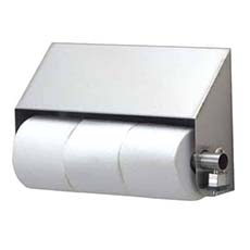 Stainless Steel Slanted STP Series 3-Roll TP Dispenser - 15 1/8 x 4 1/4 x 9 1/4 in. STP-3