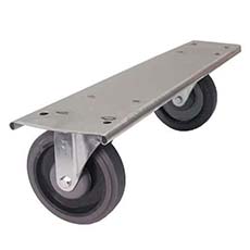 Swivel Caster Plate with 5 in. Quiet Thermoplastic Rubber Casters SWIV2