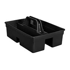 Rubbermaid Commercial Executive Divided Carry Caddy Plastic - Black RCP1880994
