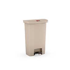 Rubbermaid Streamline Step-On Container Resin Front Step 13 Gallon Capacity - Beige RCP1883458