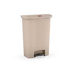 Rubbermaid Streamline Step-On Container Resin Front Step 24 Gallon Capacity - Beige RCP1883552