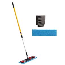 Rubbermaid Commercial Adaptable Flat Mop Kit Designed for Wavebrake - Black RCP2132426