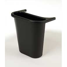 Rubbermaid Side Bin Recycling Fits Wastebasket Large Resin 5 Qt. Capacity - Black RCP295073BLA