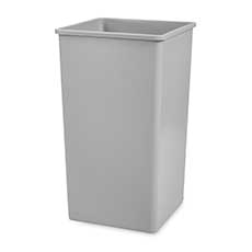 Rubbermaid Commercial Untouchable Square Container Resin 50 Gallon Capacity - Gray RCP3959GRA