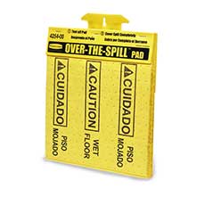 Rubbermaid Commercial Over the Spill Pads Tablet - Yellow RCP4254