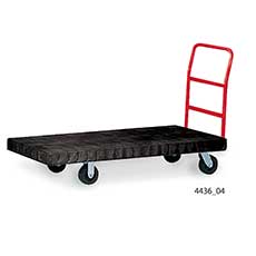 Heavy Duty Platform Truck, 24 x 48 in. with 8 in. TPR Casters 2000 lbs. - Black RCP443600BK