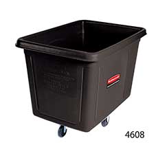 Rubbermaid Commercial Cube Truck, 8 Cubic Foot - Black RCP4608BLA