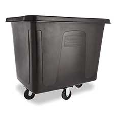 Rubbermaid Commercial Cube Truck, 16 Cubic Foot - Black RCPFG461600BLA
