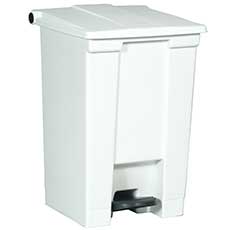 Rubbermaid Legacy Step-On Waste Container Plastic 12 Gallon Capacity - White RCP6144WHI