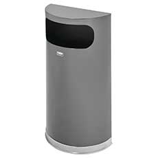 Flat Top Side Open Waste Container 9 Gal. - Anthracite Metallic w/ Chrome Trim RCPSO820PLANT