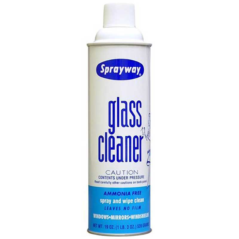(12) Sprayway Glass Cleaner Aerosol 19 Oz. Capacity SW050SY