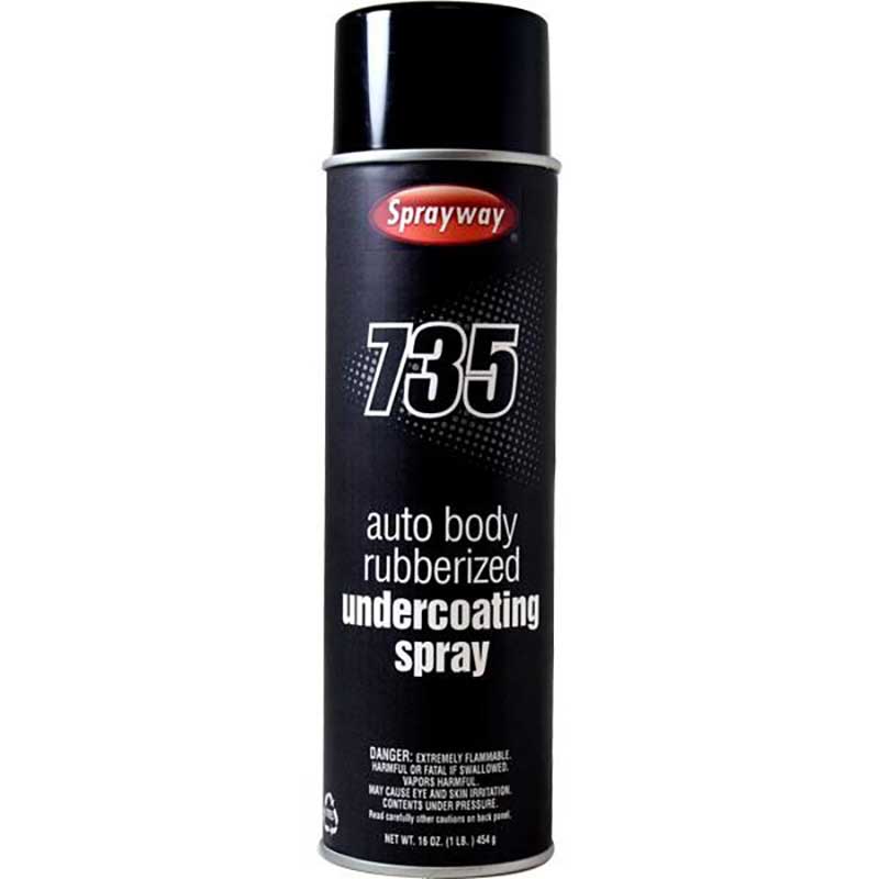 (12) Sprayway 735 Auto Body Rubberized Undercoating Spray Aerosol 16 Oz. Capacity SW735SY