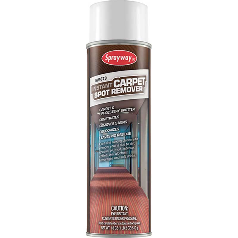 (12) Sprayway Instant Carpet and Upholstery Spot Remover Aerosol 18 Oz. Capacity SW879SY