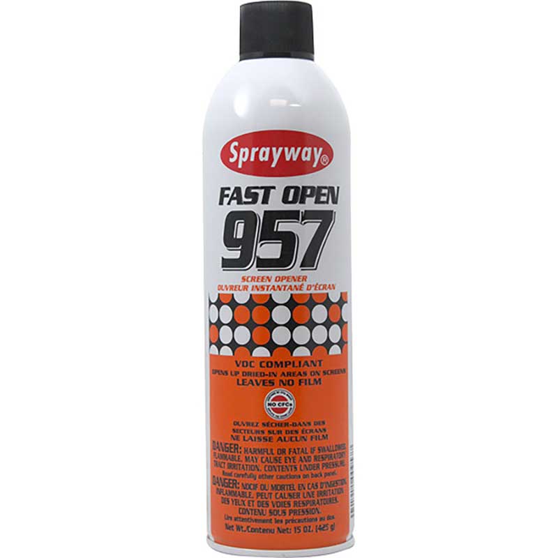 (12) Sprayway Fast Open 957 Screen Opener Aerosol 13 Oz. Capacity SW957SY