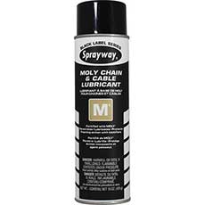 (12) Sprayway M1 Moly Chain and Cable Lubricant Aerosol 15 Oz. Capacity SW291SY